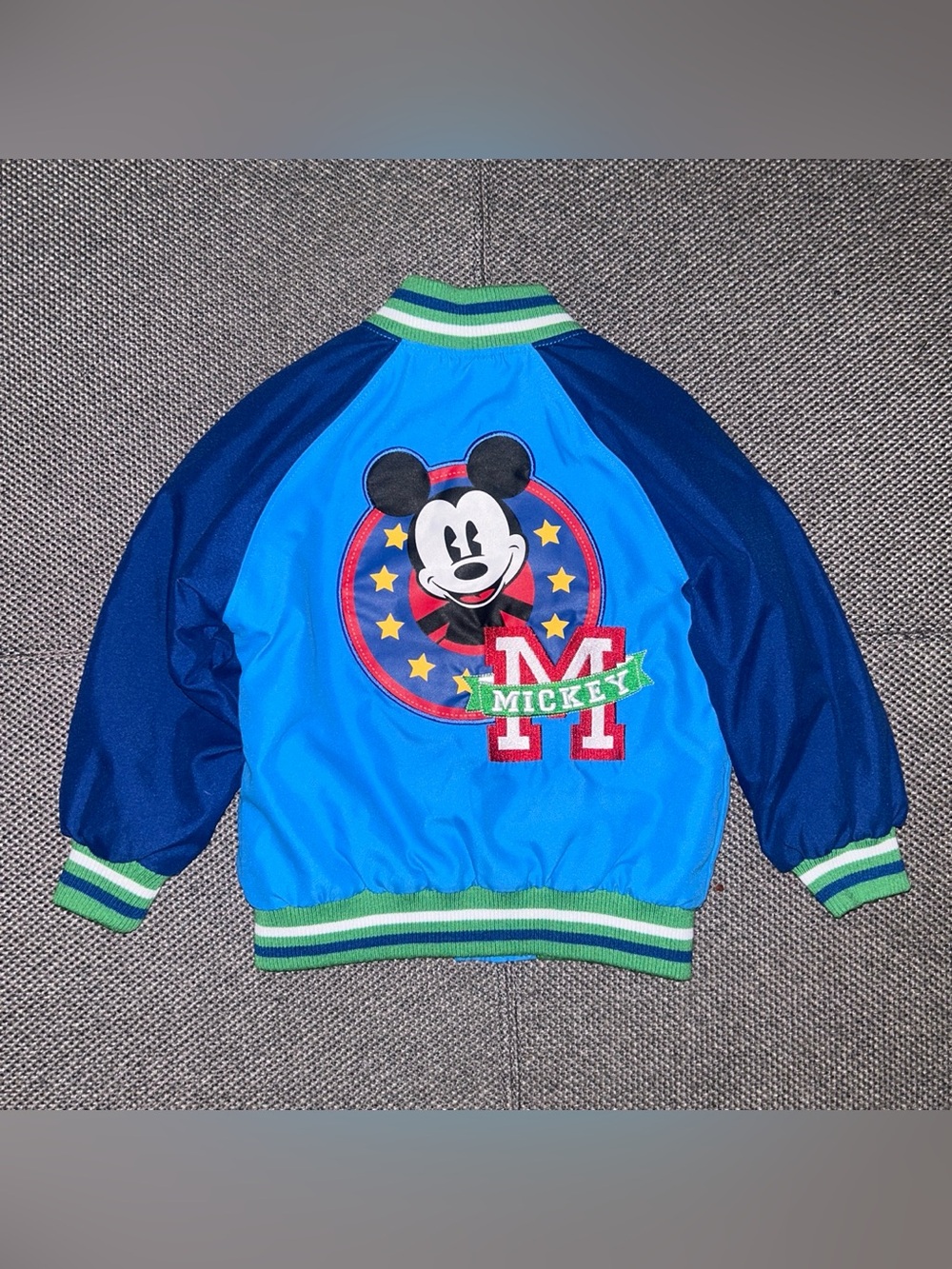 Mickey Mouse Blue/Green Varsity Jacket